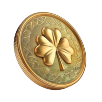 A golden coin .wealth concept on transparent background Generated AI png