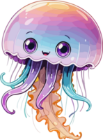 Jellyfish Cartoon Sticker png