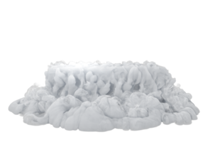 Dry ice smoke with podiums on transparent background png