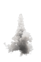 Smoke of rocket launch on transparent background png