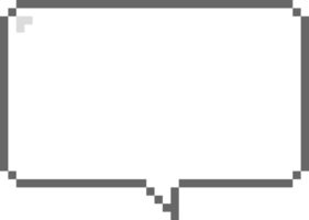 8 bits retro juego píxel habla burbuja globo icono pegatina memorándum palabra clave planificador texto caja bandera png