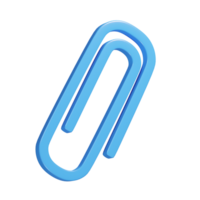 Paper clip icon 3d render illustration png