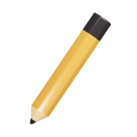 Pencil icon 3d render illustration png