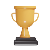 Trophy icon 3d render illustration png