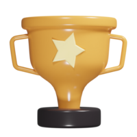 trofeo icona 3d rendere illustrazione png