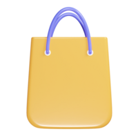 Shoping bag icon 3d render illustration png