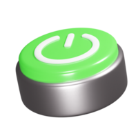 Button icon 3d render illustration png