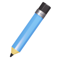 Pencil icon 3d render illustration png