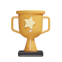 Trophy icon 3d render illustration png