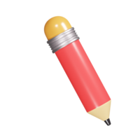 crayon icône 3d rendre illustration png