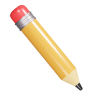 Pencil icon 3d render illustration png