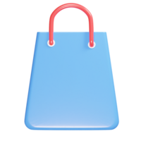 Shoping bag icon 3d render illustration png