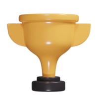 Trophy icon 3d render illustration png