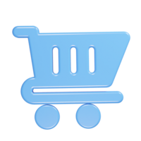 faire du shopping Chariot icône 3d rendre illustration png