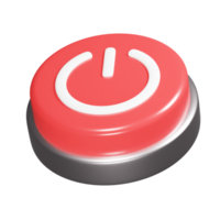 Button icon 3d render illustration png