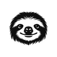 happy smile face sloth icon logo symbol on a white background vector