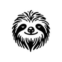 happy smile face sloth icon logo symbol on a white background vector