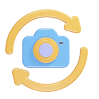 Cemera icon 3d render illustration png