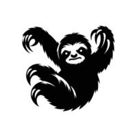 Angry face sloth icon logo symbol on a white background vector