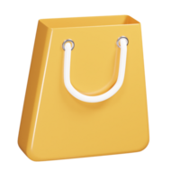 Shoping bag icon 3d render illustration png