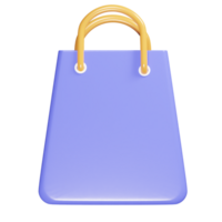 Shoping bag icon 3d render illustration png