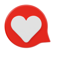 corazón icono 3d hacer ilustración png