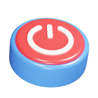 Button icon 3d render illustration png