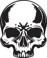 a skull with a black and white design vector