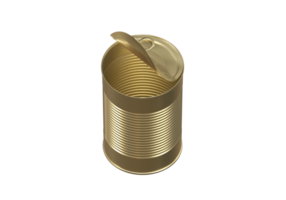 tin can, lid with open lock, transparent background png