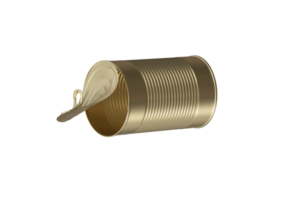 tin can, lid with open lock, transparent background png