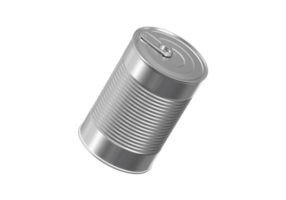 One closed tin can, transparent background png