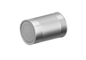 One closed tin can, transparent background png