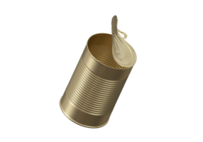 tin can, lid with open lock, transparent background png