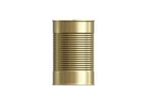 One closed tin can, transparent background png