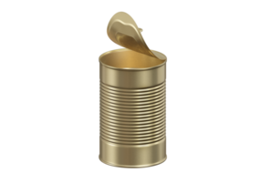 tin can, lid with open lock, transparent background png