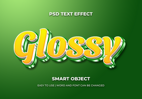 glansig lyx redigerbar text effekt elegant 3d text stil psd