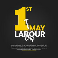1st may labour day social media post design template psd