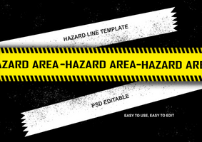 Hazard area template view psd