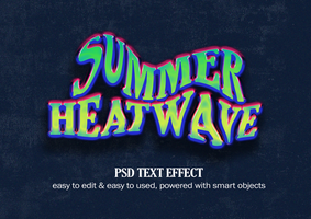 Heatwave editable text effect psd