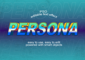 persona editável texto efeito psd