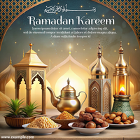 modèle de médias sociaux ramadan kareem psd