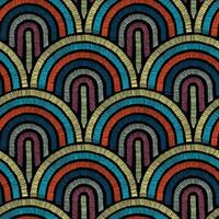 Seamless geometrical pattern, satin stitch embroidery vector