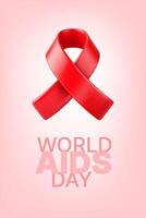 World AIDS awareness day concept vector