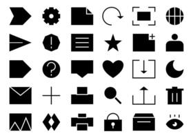 Collection of Simple Web Icons. Modern for Applications, Computers. Isolated Design on White Background vector