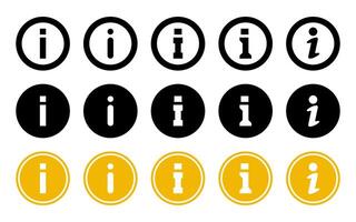 Info Icon Set. Simple Design of Information Button. Illustration for Application, Web, Poster. vector