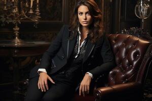 Timeless elegance and modern flair. a curated guide to gentlemen's style, blending sophistication individuality in fashion , encapsulating essence of sartorial refinement contemporary photo