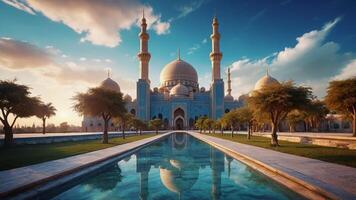 AI generated Beautiful Ramadan Moment photo