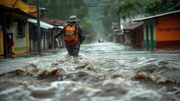 ai generado de la naturaleza furia, cautivador el emocional espectáculo de un natural desastre destructivo fuerza. presenciar el impacto y Resiliencia en el cara de de la naturaleza ira foto