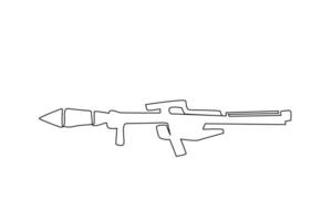 hand rocket weapon object one line art design vector