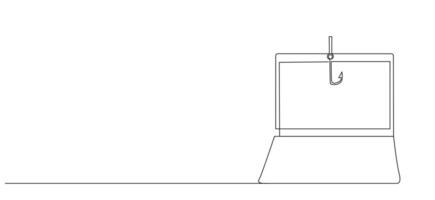 tecnología ordenador portátil computadora Internet seguridad suplantación de identidad estafa uno línea Arte vector